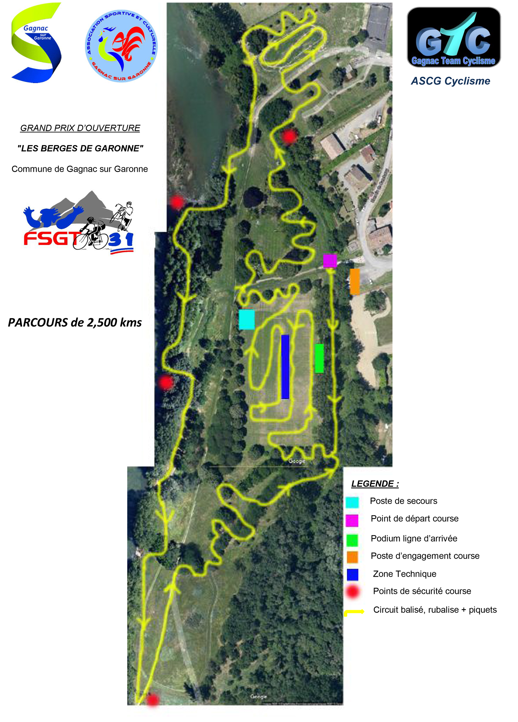 Parcours cyclocross ASCGagnac fsgt